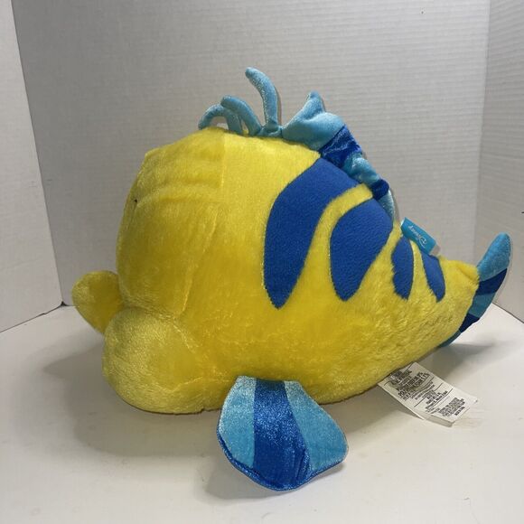 Disney The Little Mermaid Flounder the Fish Plush Stuffed Toy 17” XL Toy Yellow - Picture 2 of 7